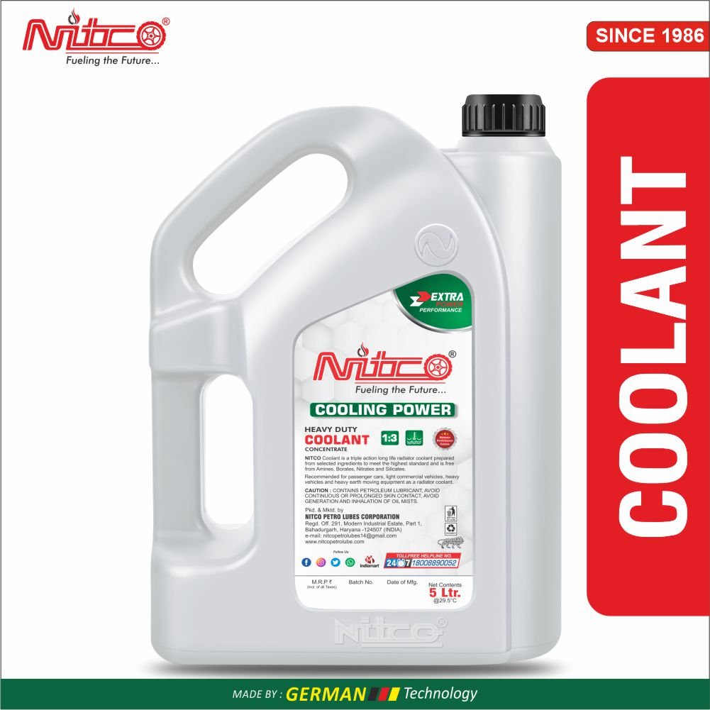 NITCO Green Coolant Oil for Radiator Manufacturers in Delhi, India